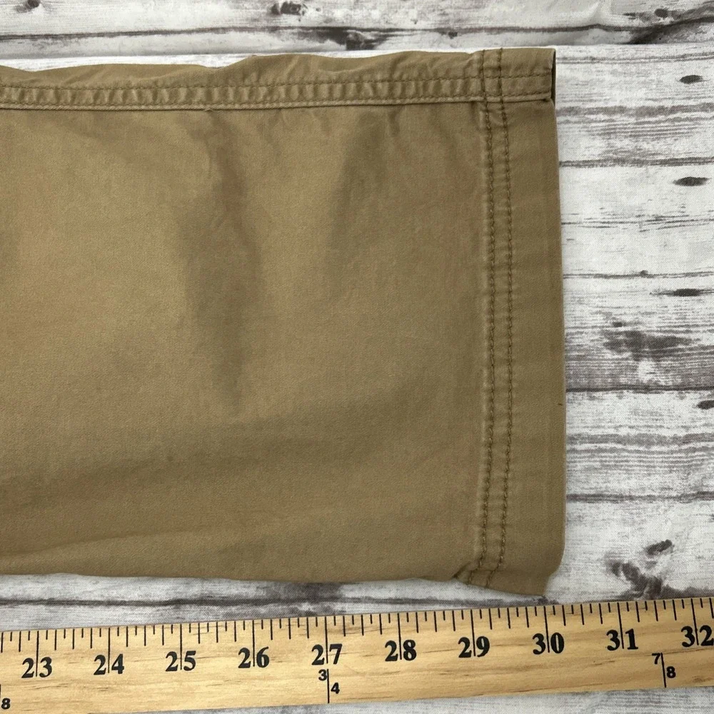 Hollister Slim Straight Fit Cargo Pants Men Large Tan Epic Flex 33x30 Utility